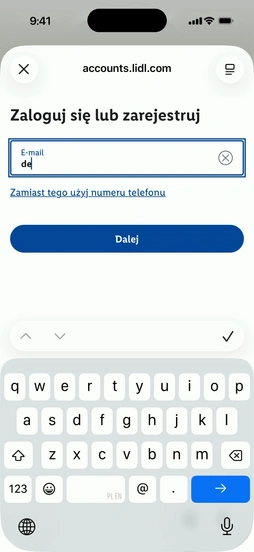 Logowanie do Lidl Plus na stronie accounts.lidl.com